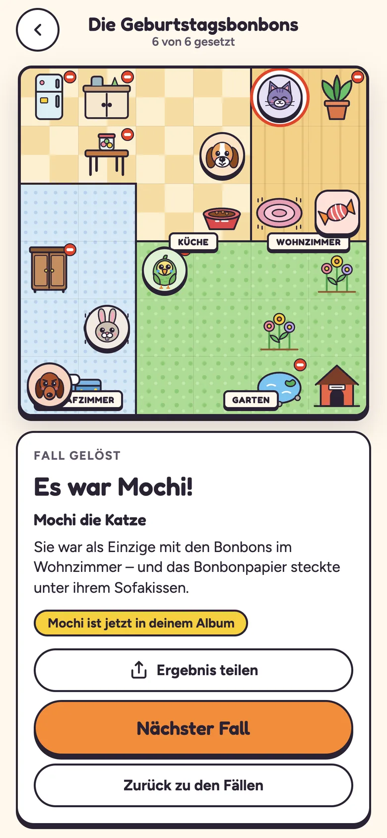 Fall gelöst: Es war Mochi, die Katze.