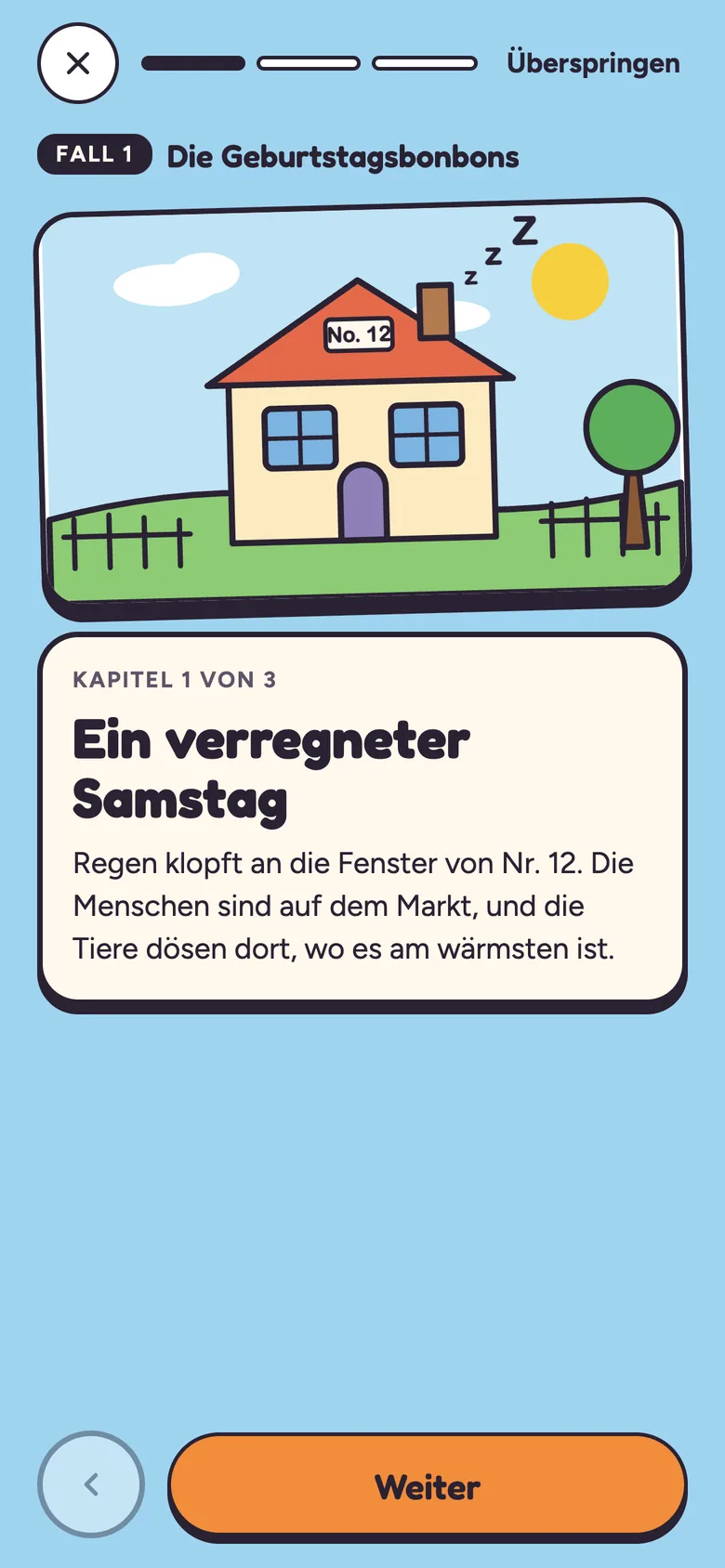 Kapitel der Geschichte: ein verregneter Samstag in Hausnummer 12.