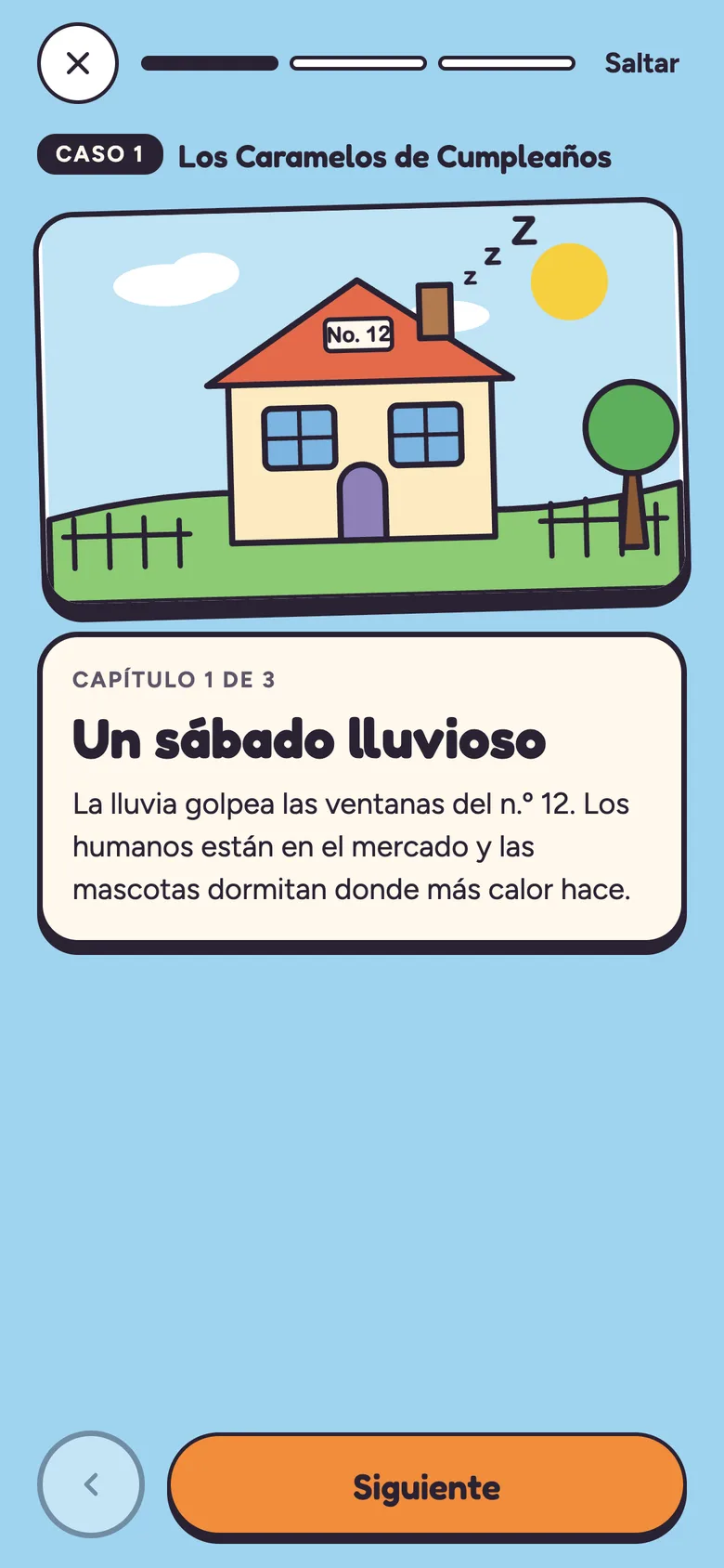Capítulo de la historia: un sábado lluvioso en el número 12.