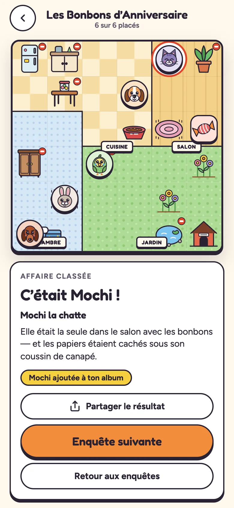 Enquête résolue : c’était Mochi le chat.